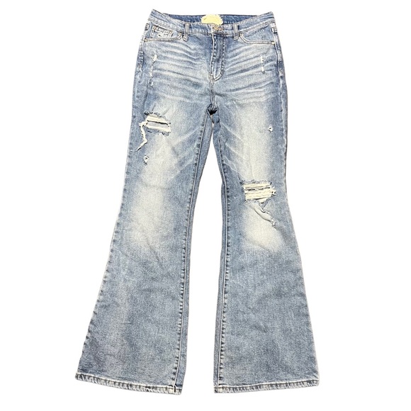 Altar’d State Distressed Flare Jeans Women’s 29/9 Light Wash - Picture 2 of 7